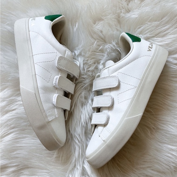 Veja Shoes - Veja Recife White Velcro Sneakers